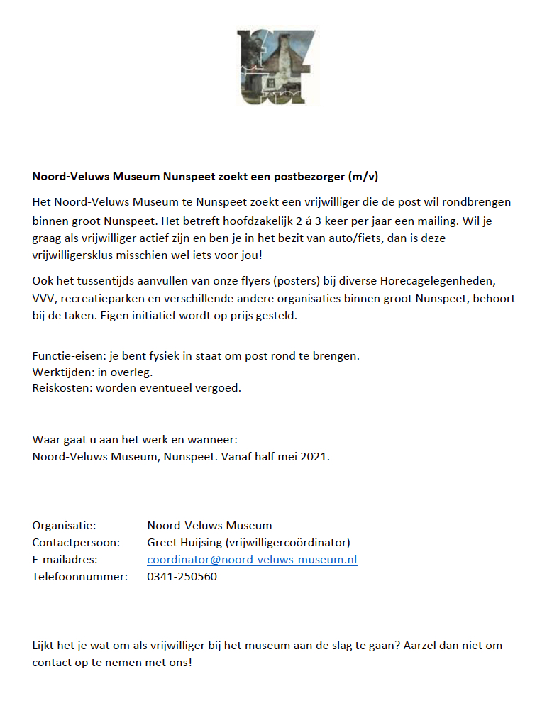 vakature postbezorger