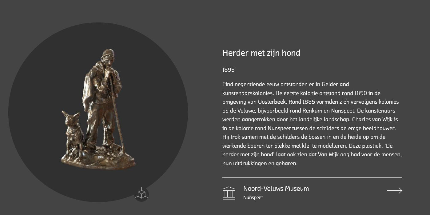 Charles van Wijk Herder met hond 1895 at Schatkamers van Gelderland