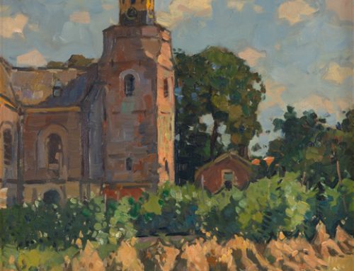 Opnieuw een fraai schilderij, nu van Ben Viegers, blijvend terug in het Noord-veluws museum